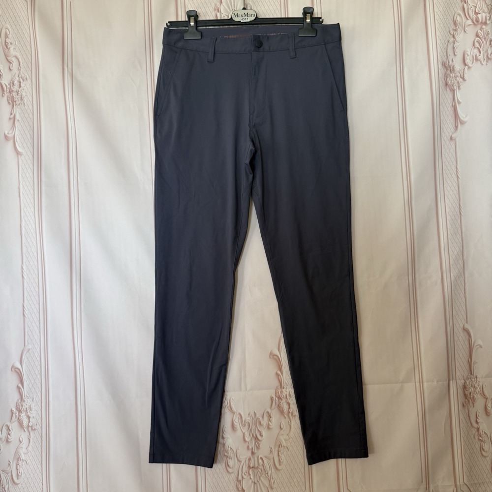 Rhone Commuter Slim Jogger Pant Mens 30x29 Grayish Blue Tapered Stretch Flex